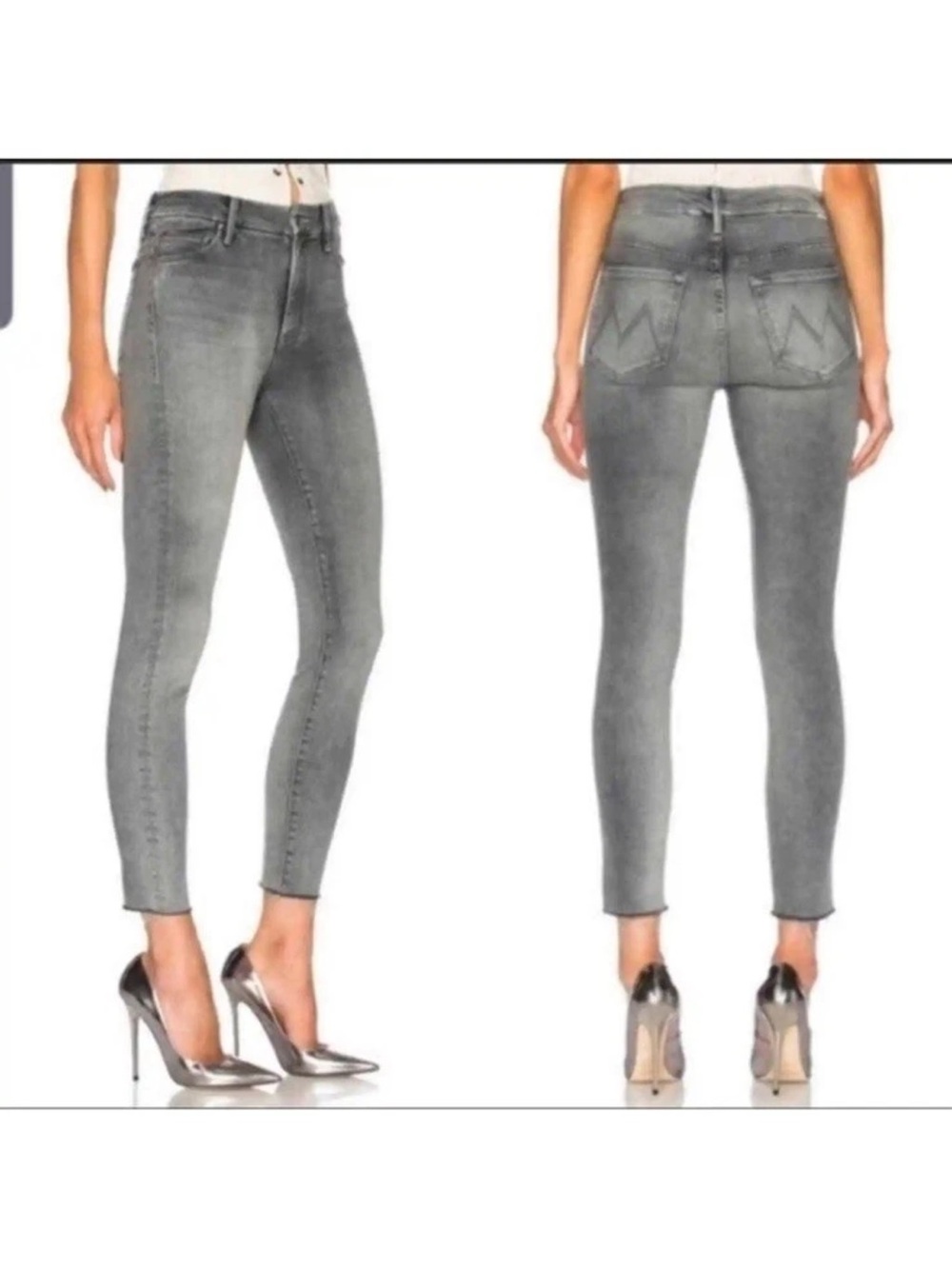 Mother High Waisted Looker Ankle Fray Jeans Size to the moon and back size 29